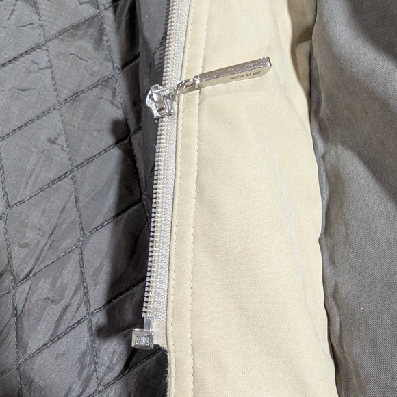 Alia Quilted Women's Jacket Small Gray  Fleece Lined Utility Coat Earth Tones - Picture 7 of 11